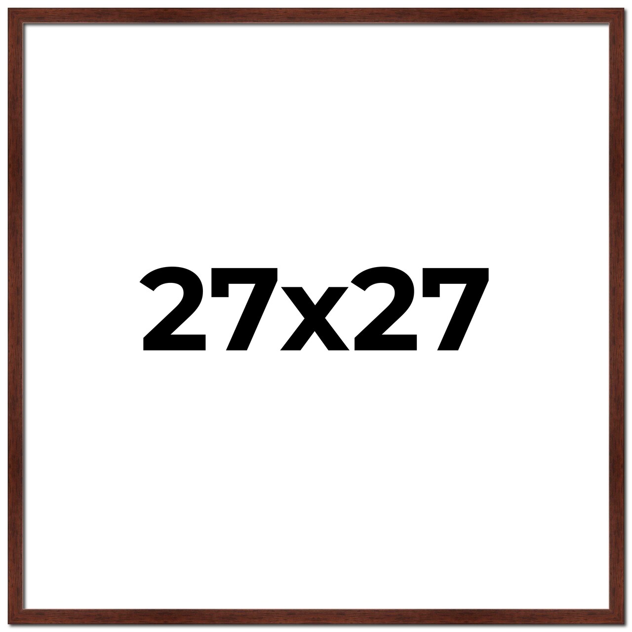 Square Classic Modern Brown Picture Frame - UV Acrylic, Foam Board Backing, Hanging Hardware